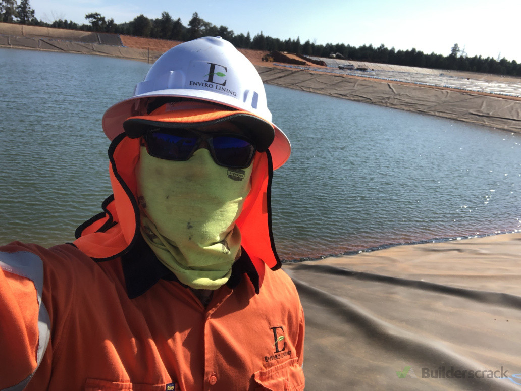 Lining a pond at a gold mine just outside of Cobar NSW.