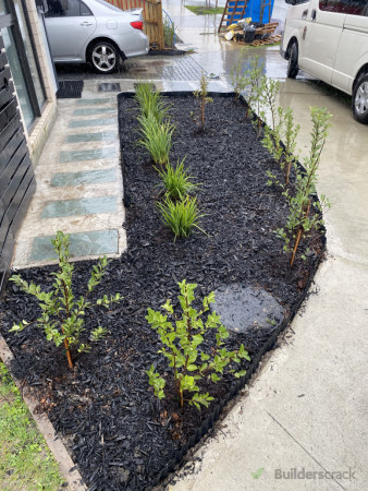 New garden in place and planted.