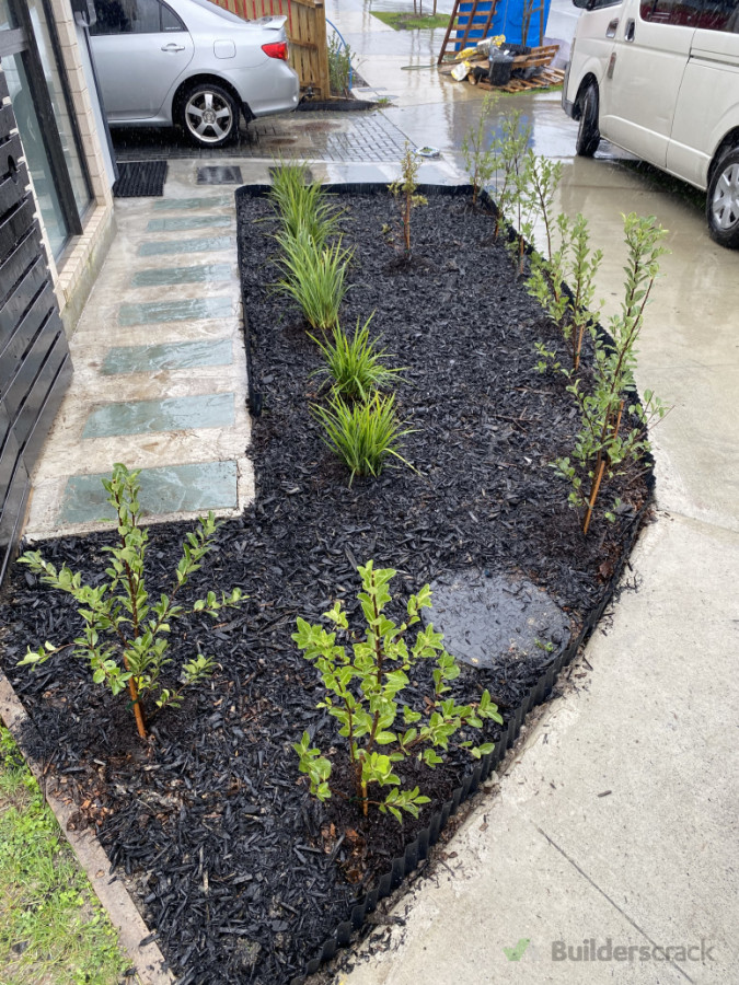 New garden in place and planted.