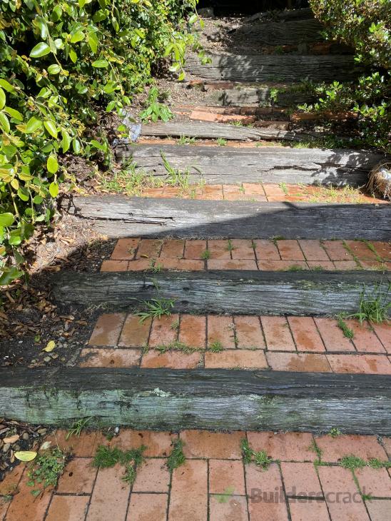 Repair of brick & sleepers steps (#1163285) | Builderscrack