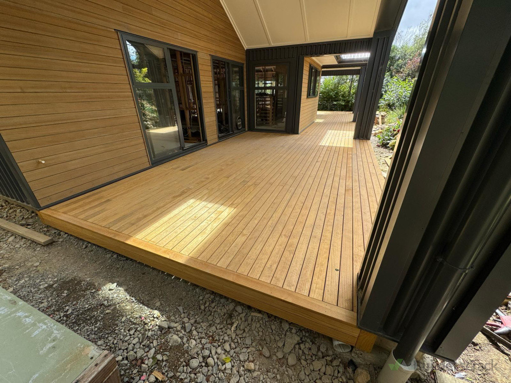 Deck to our new design and built home