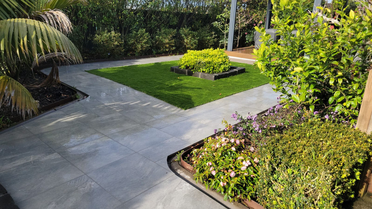 Paving and ready lawn install