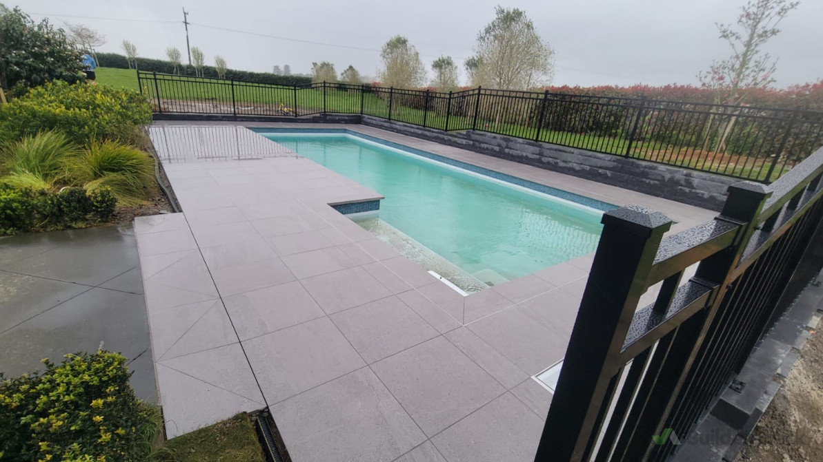 Paving, fencing, retaining wall