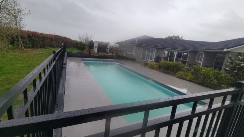 Paving, fencing, retaining wall