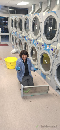 Eva at Laundromat Lint Removal from dryers