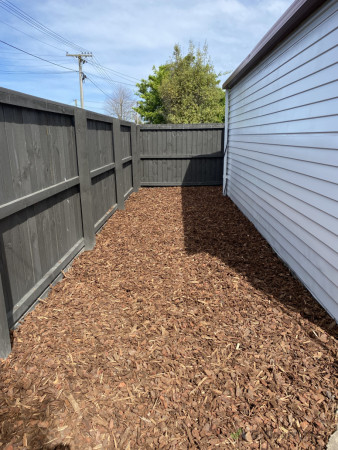 After bark chip had been placed