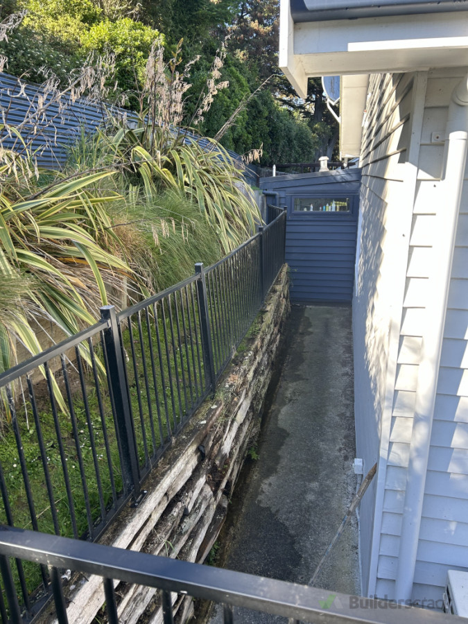 damaged wall before replacing