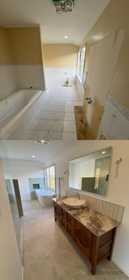 Completed bathroom renovation