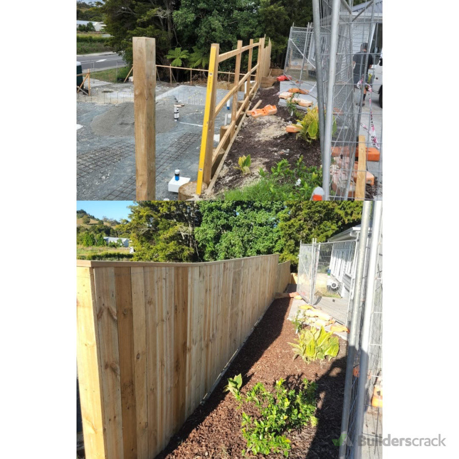1.8m high fence with top cap.