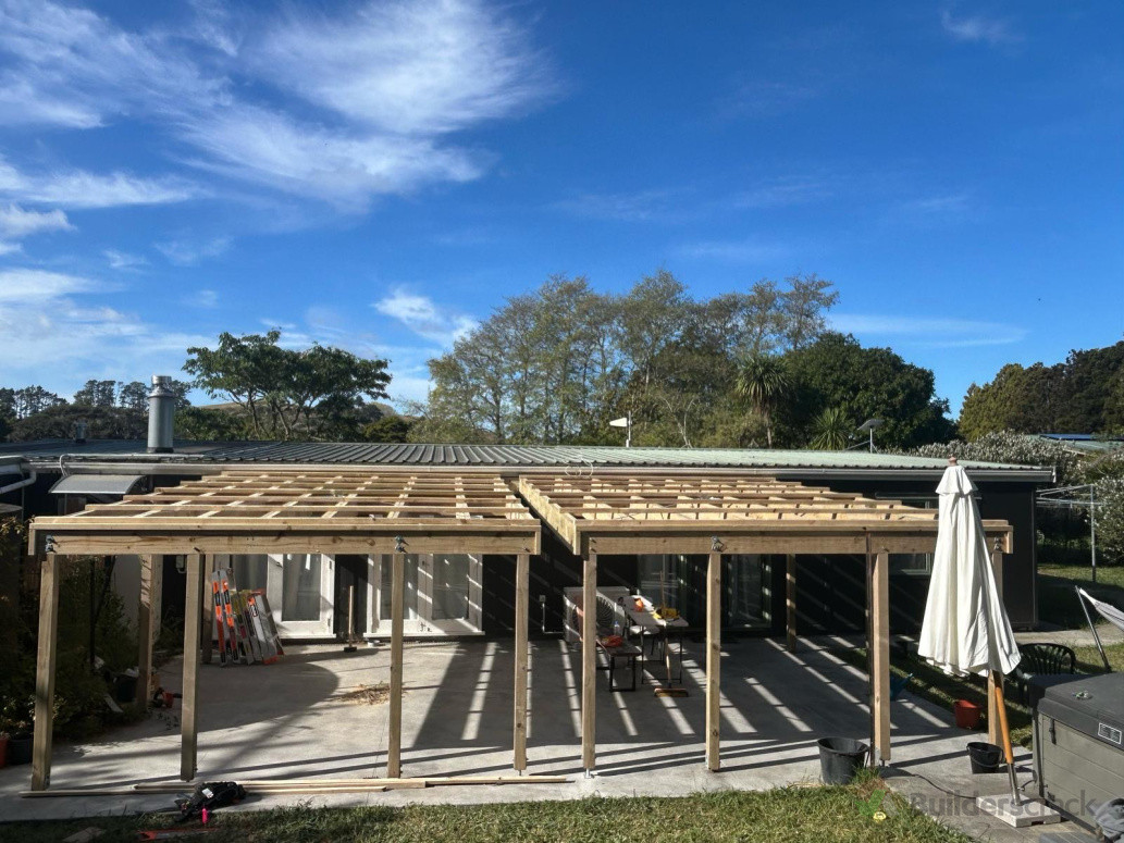 2 lean to roofs built for one of our clients