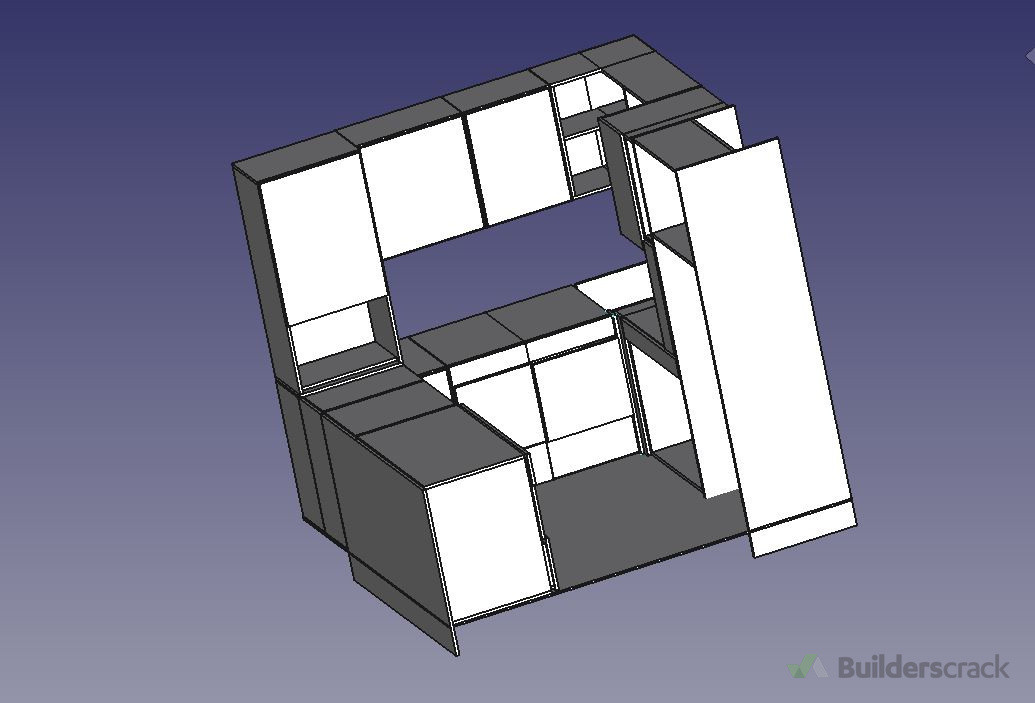 This kitchen was designed to fit in a tiny home with a foot print of 2m x 2m , included in design was a 450 dishwasher , 3.5kg washing machine , 2 burner hob, on bench oven  and so much more, utilizing ever square inch possible