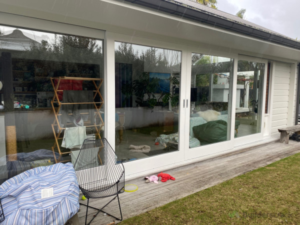 2 Left, 2 Right Sliding Set with Louvre/Catdoor Sidelite