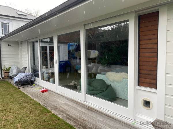 2 Left, 2 Right Sliding Set with Louvre/Catdoor Sidelite