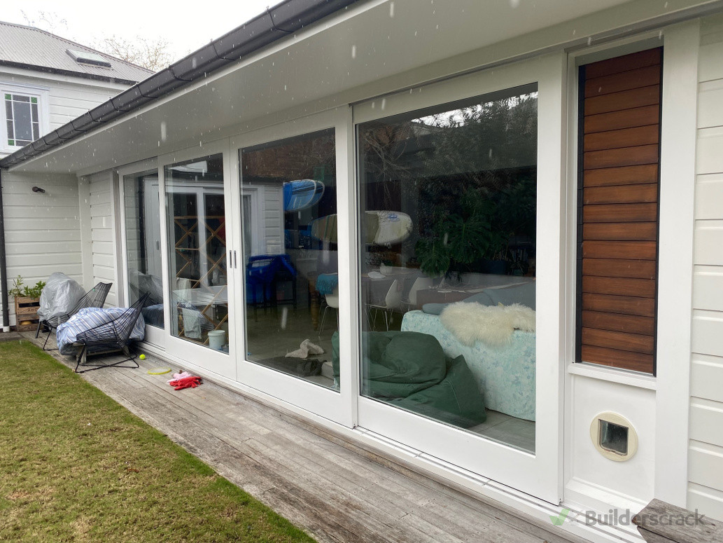 2 Left, 2 Right Sliding Set with Louvre/Catdoor Sidelite