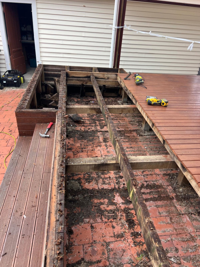 Removed half of the deck