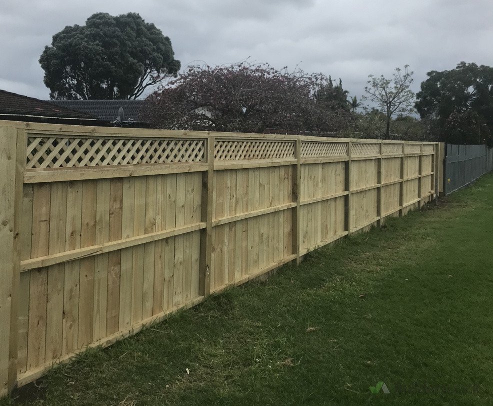 Built new fence with  trellis on top.