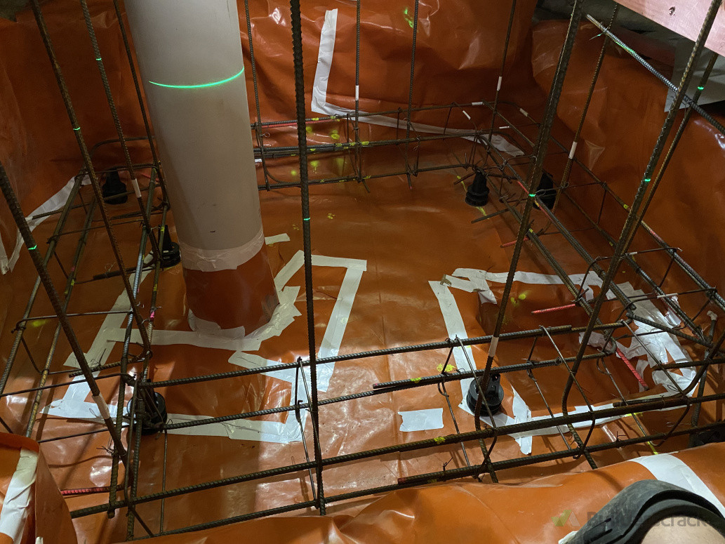 Concrete pad for a lift shaft