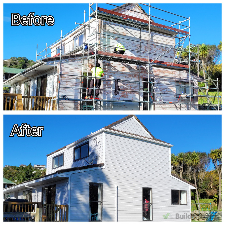 Full exterior repaint and cladding repairs