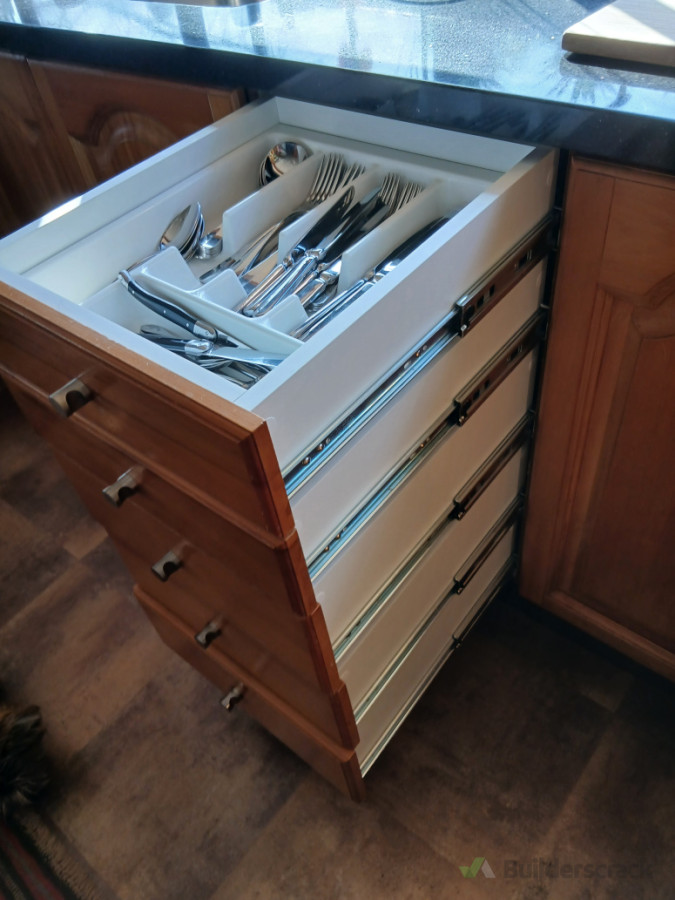 Full rebuild of 5 drawers with soft close drawer slides