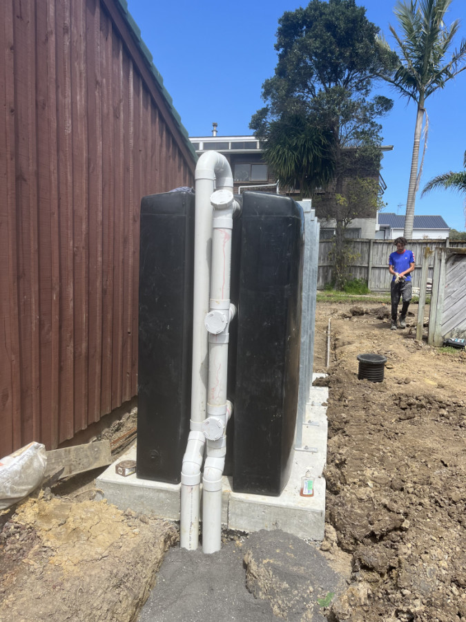 New retention detention tank installation