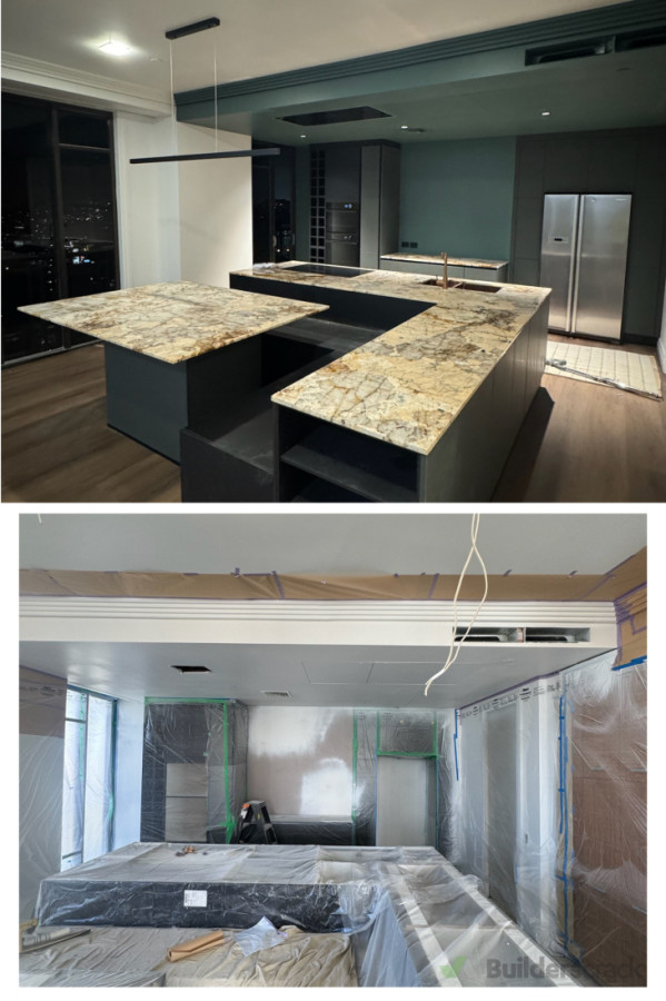 💥 Statement kitchen - White to Resene’s Green Meets Blue