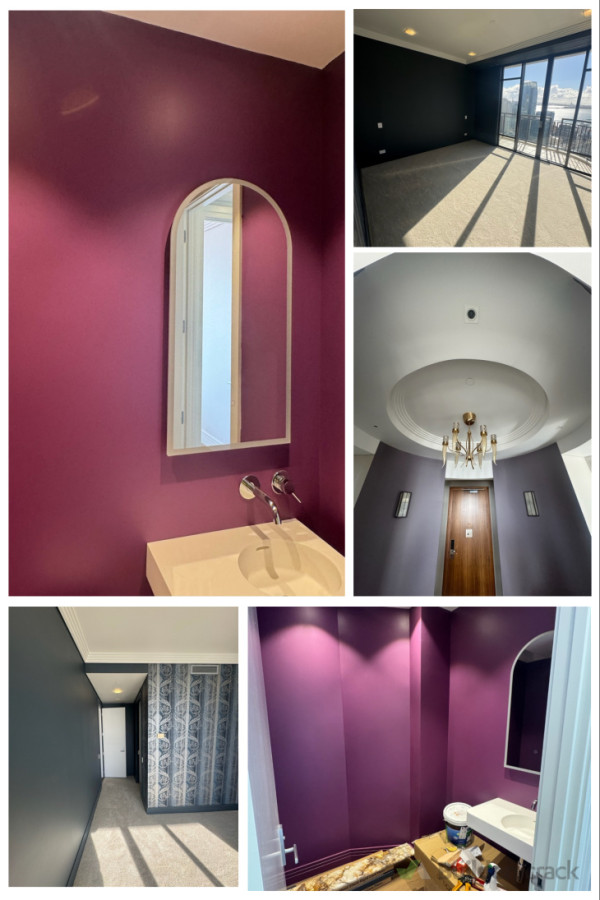 Metropolis apartment ft. a bold, moody colourway