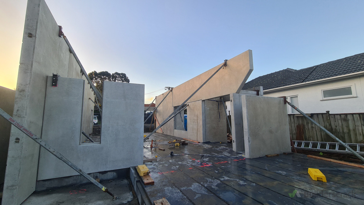 Precast panel propping.