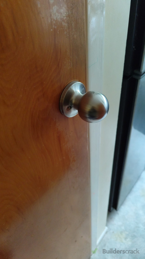 Changing door handle.