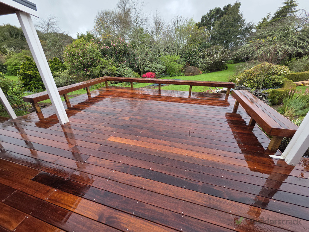 Kwilla deck overlayed over old concreate padio