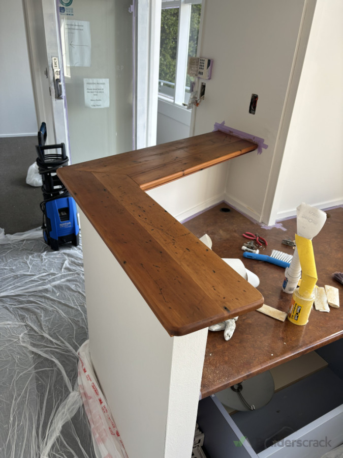 Refinished counter top