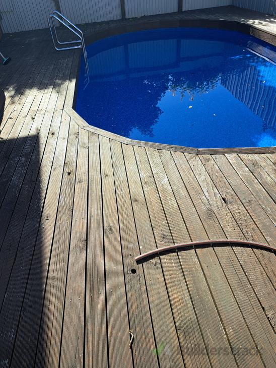 Old pine deck needs sanded (#1174643) | Builderscrack