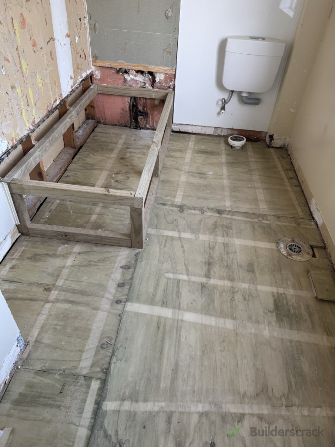 replace floor and make new bath cradle