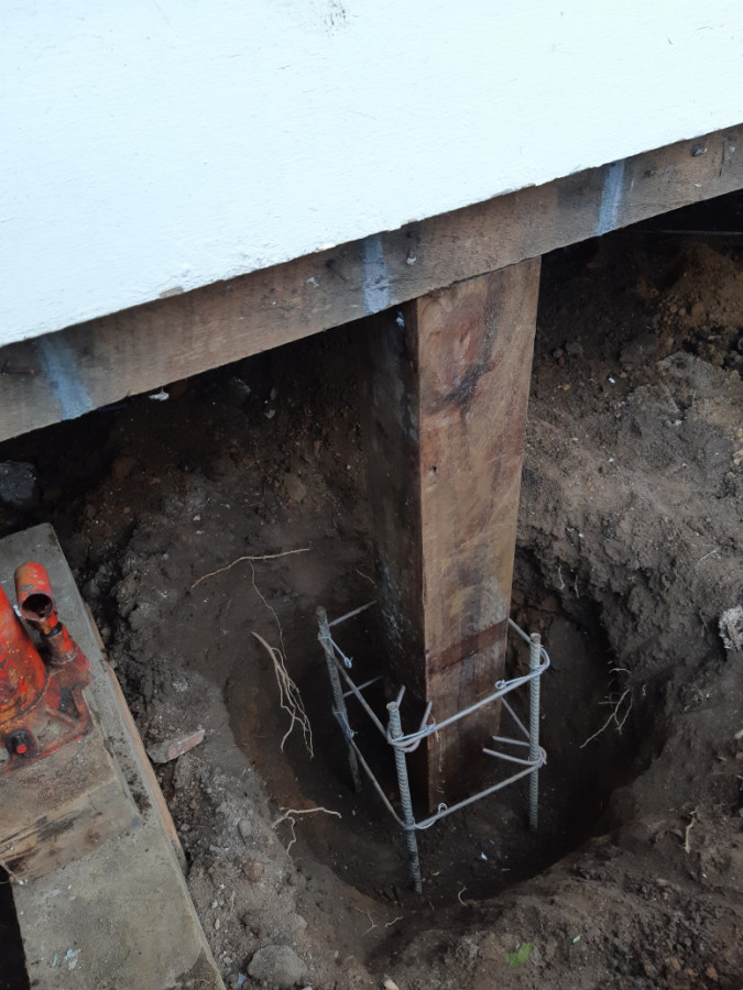 Steel work and repiling, rock drilling