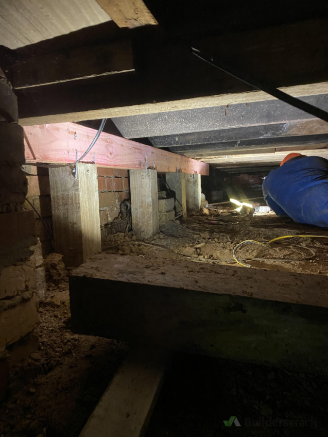 New subfloor bearers and piles