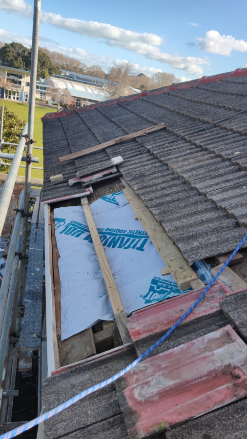 Chimney Removal and Roof/Tiles Patching