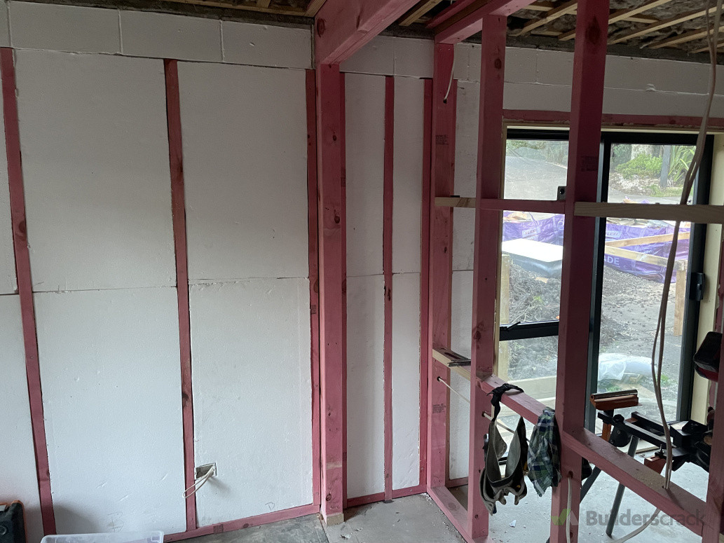 Batten and insulation of internal walls