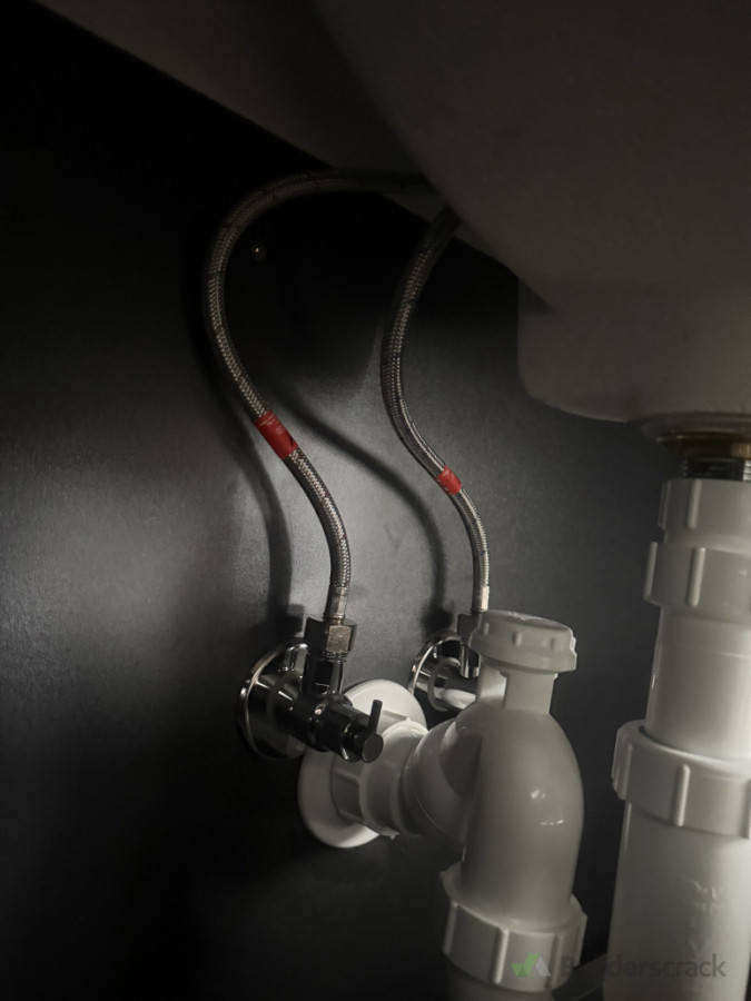 Under vanity plumbing