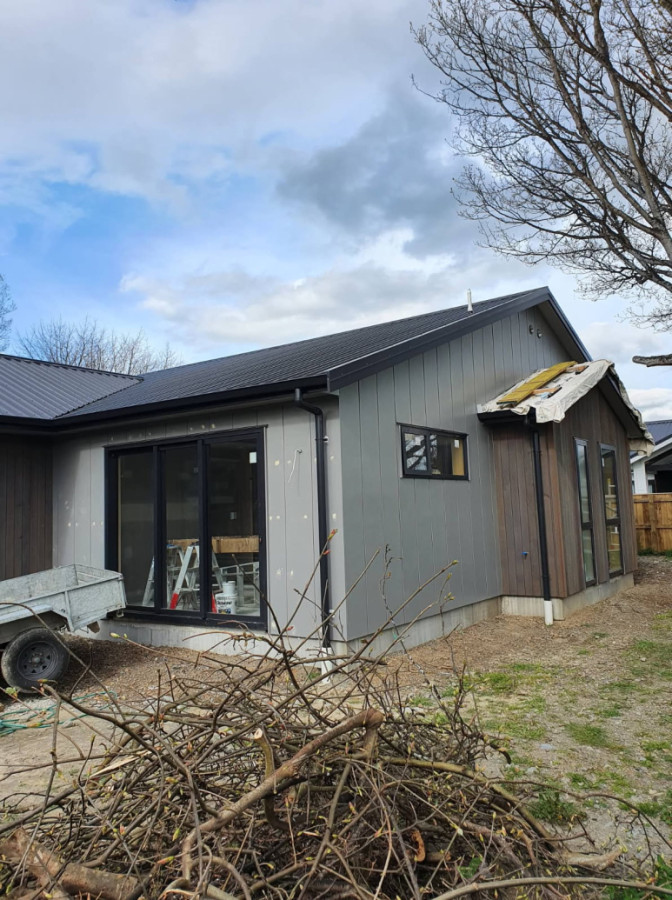 Painting stria after installing.