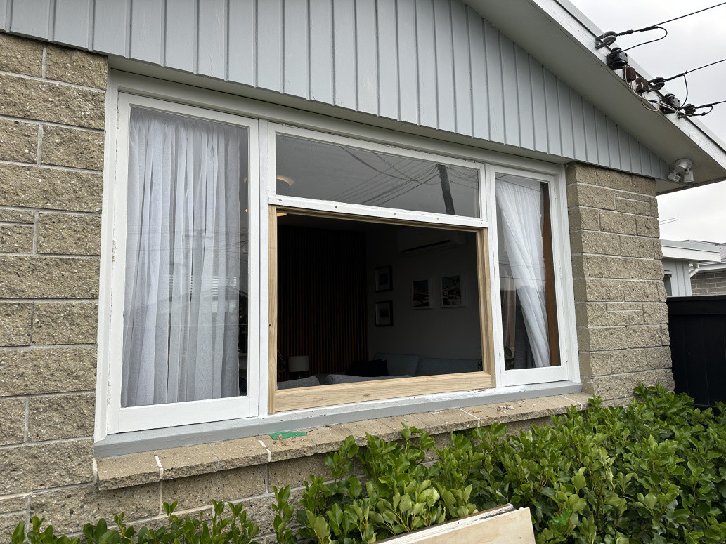 Rebuilt rotten window components on site