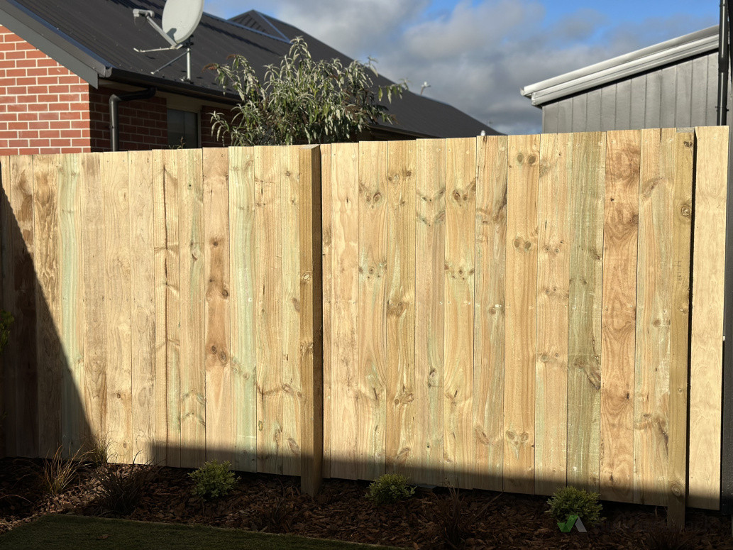 Small fences between townhouse units