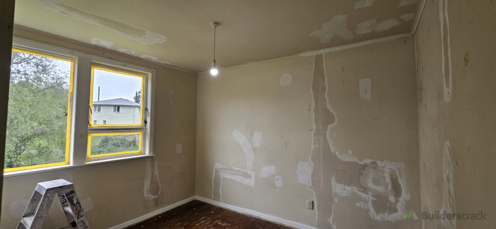 After plastering wall