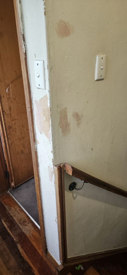 Before painting stair way wall and handle