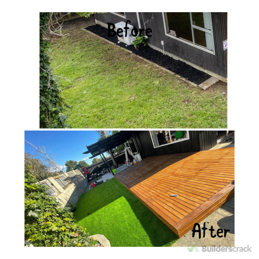 Deck, Turf and Pargola