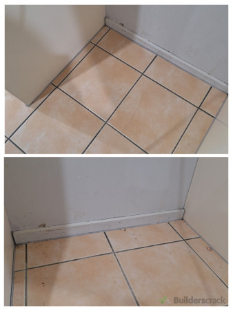 before and after behind fridge