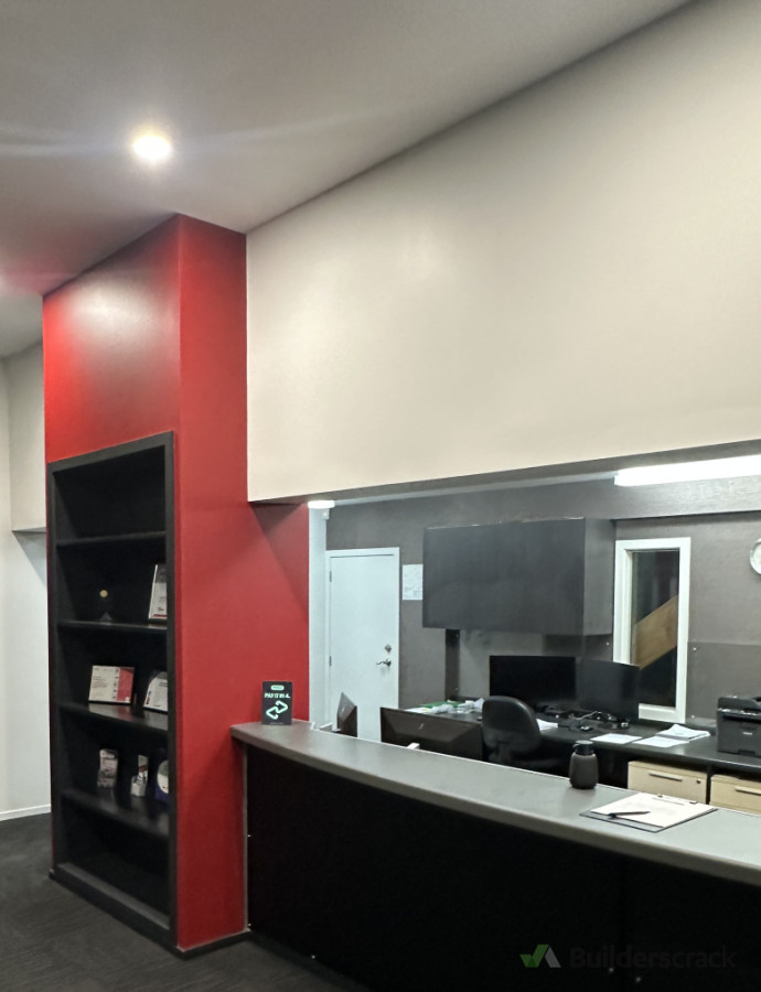Office Repaint. Ceilings, Trims, Doors with Maroon Feature Walls