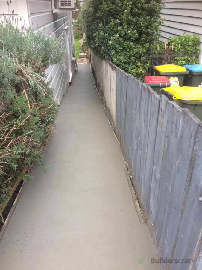 New footpath prep n pour light broom finish