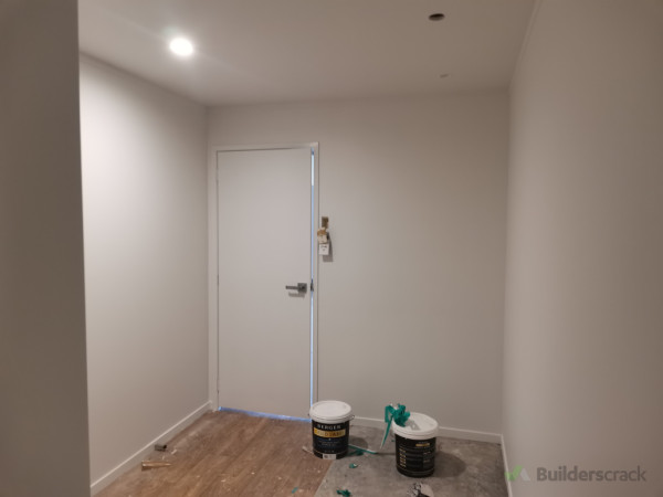 Walls all sanded and undercoated, finished with two top coats