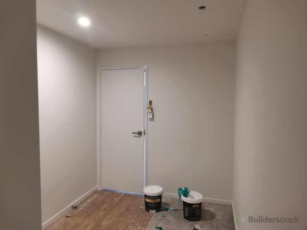 Walls all sanded and undercoated, finished with two top coats