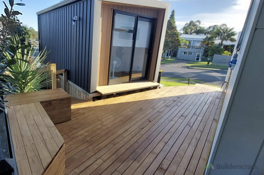Studio Tie-in Deck with Custom Seating Area