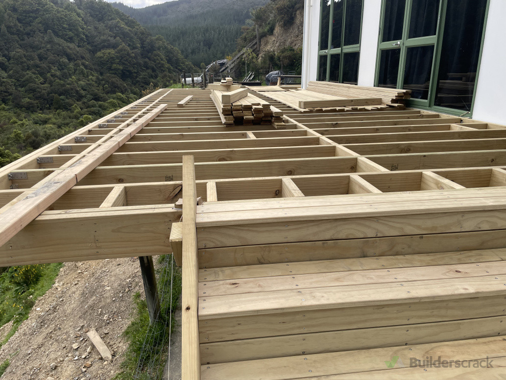 New deck frame installed, north of Upper Hutt it was a great pleasure to work with a dream client and provide Lisa with an amazing space to enjoy a magical secluded corner of aotearoa !!